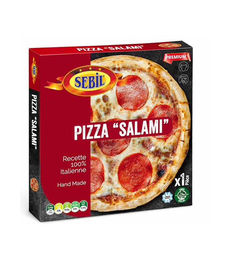 Pizza Salami Halal Surgelée – Sebil